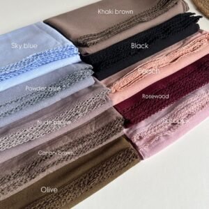 Crochet georgette hijabs